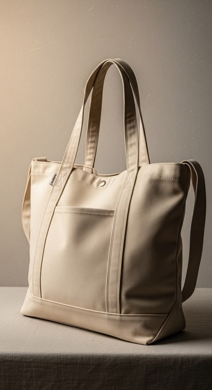 Canvas Tote Bag - Beige