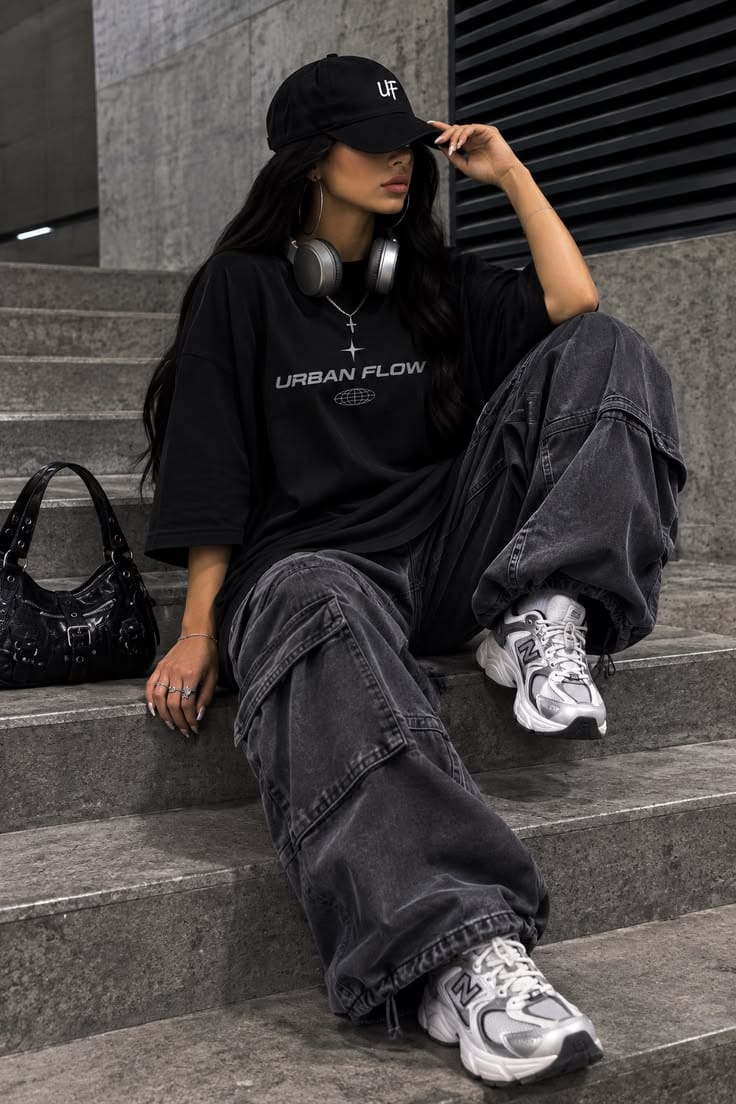 Oversized Core Tee - Black
