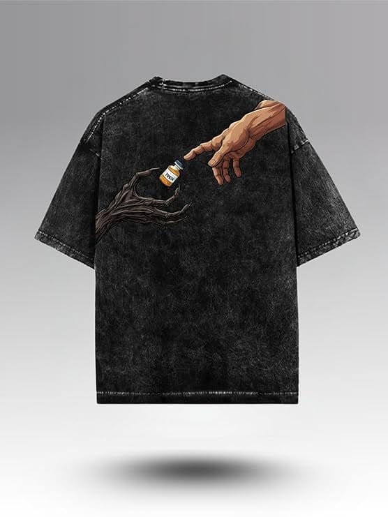Graphic Print Tee - Charcoal